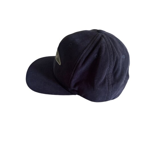 Outdoor Navy Corduroy Snapback Hat Winnies Green Pennant Logo Adjustable - Picture 2 of 5